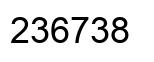 Number 236738 black image