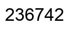 Number 236742 black image