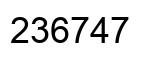 Number 236747 black image