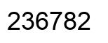Number 236782 black image