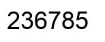 Number 236785 black image