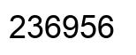 Number 236956 black image