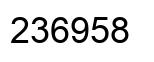 Number 236958 black image