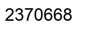 Number 2370668 black image