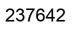 Number 237642 black image