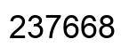Number 237668 black image
