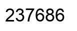 Number 237686 black image