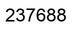 Number 237688 black image