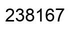 Number 238167 black image