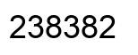 Number 238382 black image