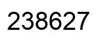 Number 238627 black image