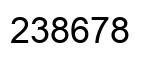 Number 238678 black image