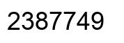 Number 2387749 black image