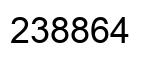 Number 238864 black image