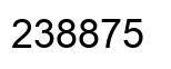 Number 238875 black image