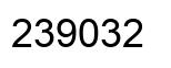Number 239032 black image