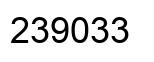 Number 239033 black image