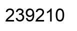 Number 239210 black image