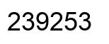 Number 239253 black image