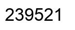 Number 239521 black image