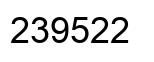 Number 239522 black image