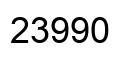 Number 23990 black image
