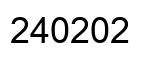 Number 240202 black image