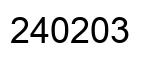 Number 240203 black image