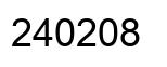 Number 240208 black image