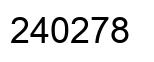 Number 240278 black image