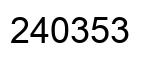 Number 240353 black image