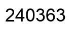 Number 240363 black image
