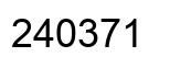 Number 240371 black image