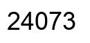 Number 24073 black image