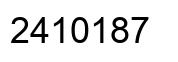 Number 2410187 black image