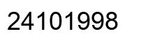 Number 24101998 black image