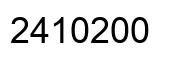 Number 2410200 black image
