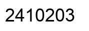 Number 2410203 black image