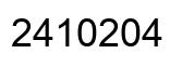 Number 2410204 black image