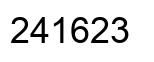 Number 241623 black image