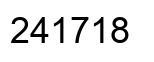 Number 241718 black image