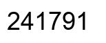 Number 241791 black image