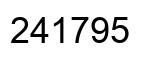 Number 241795 black image