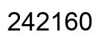 Number 242160 black image