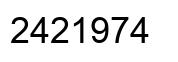 Número 2421974 imagen negro