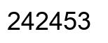 Number 242453 black image
