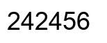 Number 242456 black image