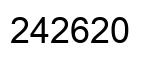 Number 242620 black image