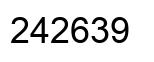 Number 242639 black image