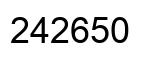 Number 242650 black image